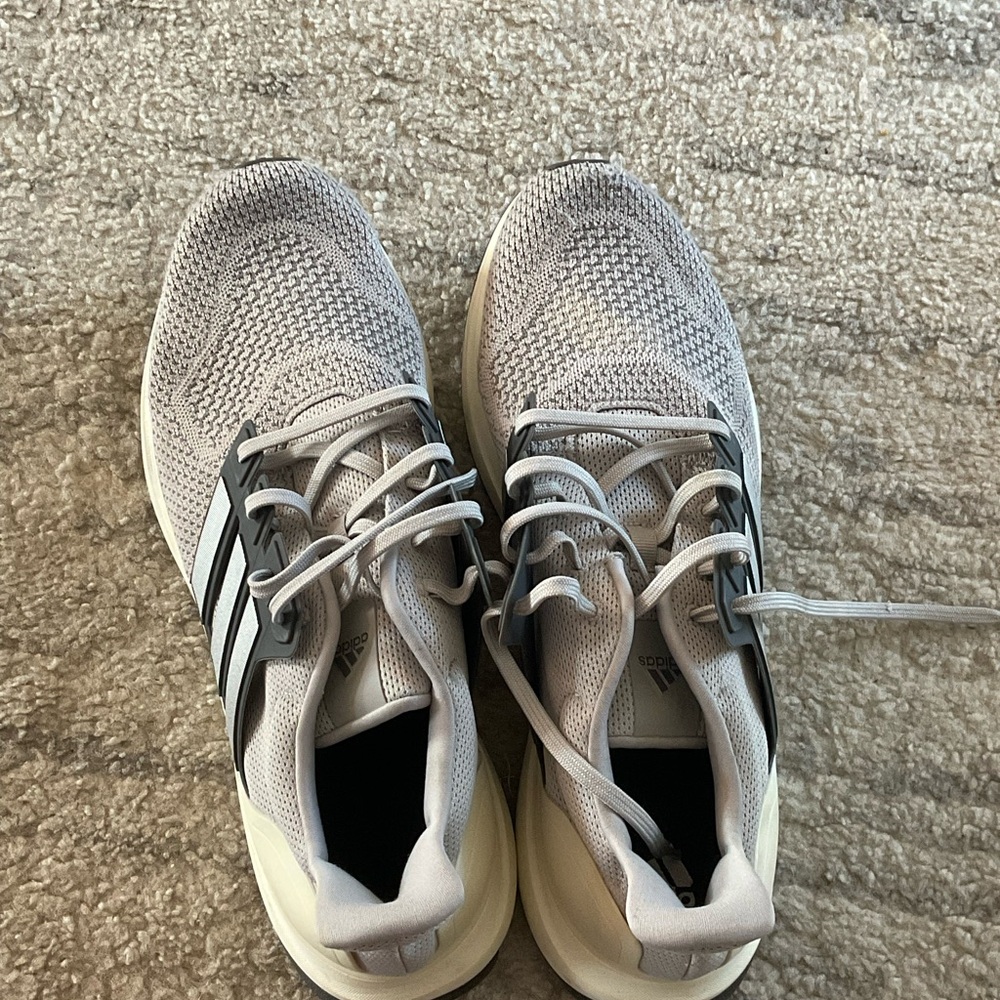 Adidas Light Gray Knit Sneakers